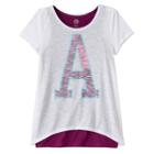 Girls Plus Size Double Layer Tulip Back Tank Top Tee, Size: 20 1/2, White