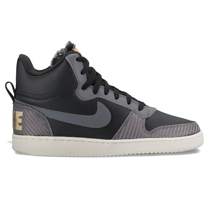 Nike Court Borough Mid Se Men's Basketball Shoes, Size: 11, Black