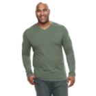 Big & Tall Apt. 9&reg; Premier Flex Classic-fit Stretch V-neck Tee, Men's, Size: Xxl Tall, Med Green