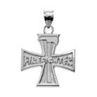 Insignia Collection Sterling Silver Cross & Axe Firefighter Pendant, Women's, Multicolor