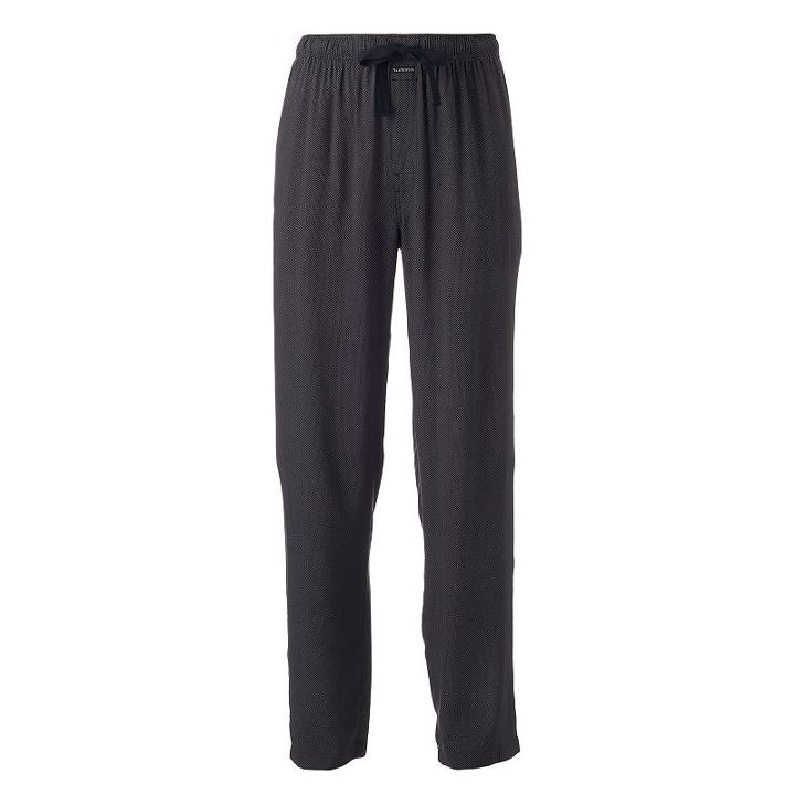 Men's Van Heusen Print Lounge Pants, Size: Large, Black