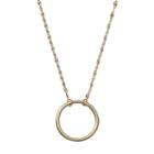 14k Gold Circle Necklace, Women's, Size: 18, Yellow
