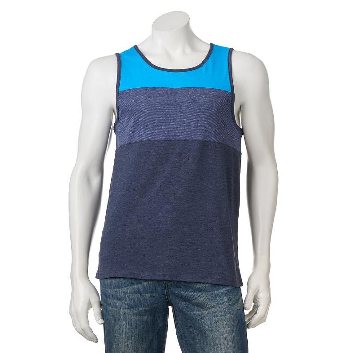 Men's Urban Pipeline&reg; Colorblock Tank, Size: Xxl, Med Blue