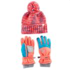 Girls 4-16 Zeroxposur Maggie Yarn Knit Hat & Gloves Set, Size: M-l, Med Pink