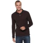 Men's Marc Anthony Slim-fit Sweater Slubbed Polo, Size: Small, Drk Purple