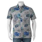 Big & Tall Croft & Barrow&reg; Classic-fit Patterned Crosshatch Button-down Shirt, Men's, Size: Xxl Tall, Grey