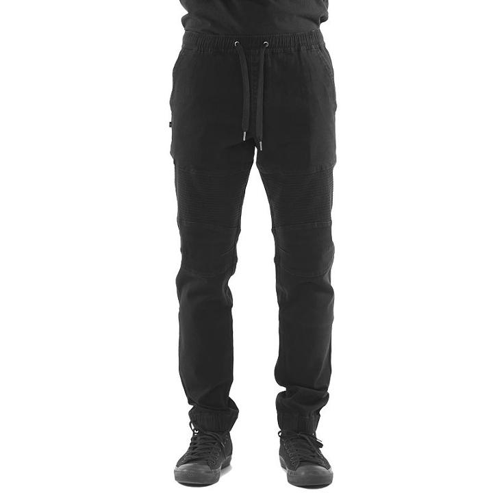 Men's Lost + Found Stretch Twill Moto Jogger Pants, Size: Xl, Black