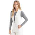 Women's Cuddl Duds Stretch Fleece Vest, Size: Medium, Dark Brown