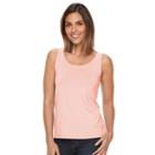 Women's Croft & Barrow&reg; Essential Scoopneck Tank, Size: Xxl, Light Pink