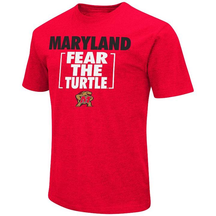 Men's Campus Heritage Maryland Terrapins War Cry Brackets Tee, Size: Medium, Red Other