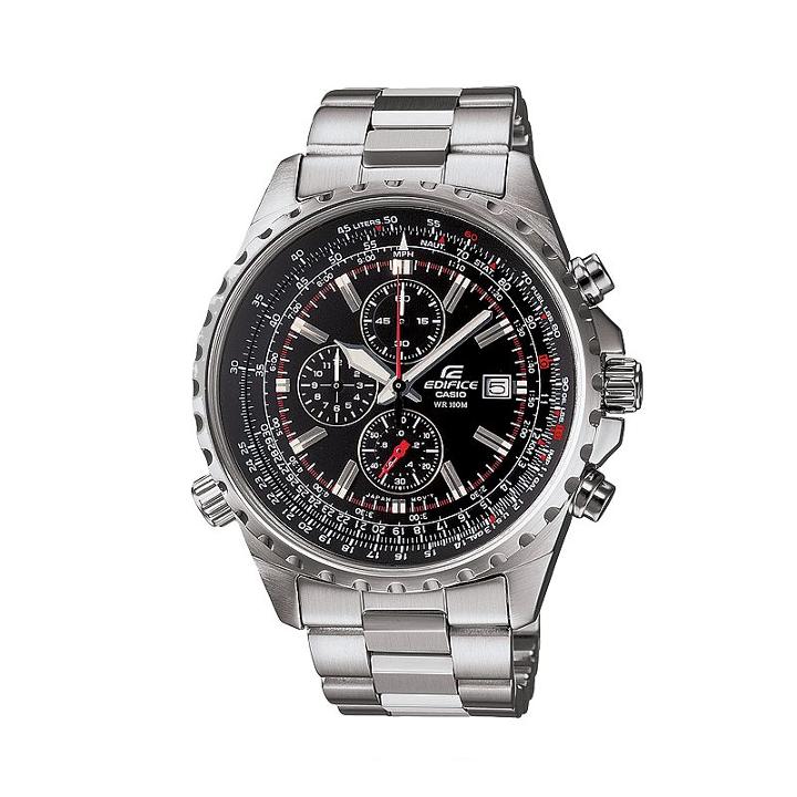 Casio Men's Edifice Stainless Steel Flight Computer Chronograph Watch - Ef527d-1av, Grey