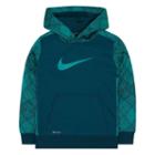 Boys 4-7 Nike Therma-fit Fleece Geometric Raglan Hoodie, Boy's, Size: 4, Turquoise/blue (turq/aqua)
