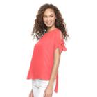 Women's Apt. 9&reg; Crinkled Cold-shoulder Top, Size: Xl, Brt Orange