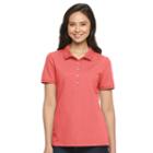 Women's Croft & Barrow&reg; Classic Solid Polo, Size: Small, Lt Orange