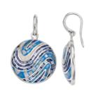 Sterling Silver Mosaic Shell Drop Earrings, Women's
