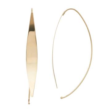 Forever 14k Marquise Threader Earrings, Women's, Gold