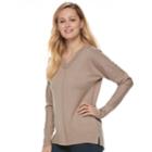 Women's Apt. 9&reg; Metallic Ribbed Dolman Sweater, Size: Small, Brown Oth
