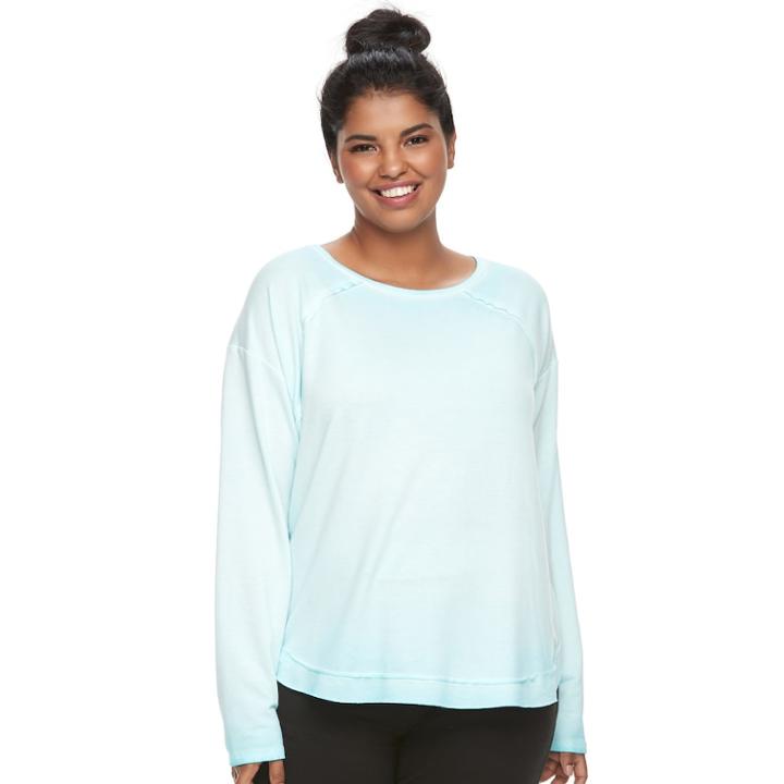 Juniors' Plus Size So&reg; Drapey Relaxed Fit Top, Teens, Size: 1xl, Turquoise/blue (turq/aqua)