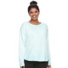 Juniors' Plus Size So&reg; Drapey Relaxed Fit Top, Teens, Size: 1xl, Turquoise/blue (turq/aqua)