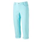 Women's Croft & Barrow&reg; Cuffed Capri Jeans, Size: 12, Turquoise/blue (turq/aqua)