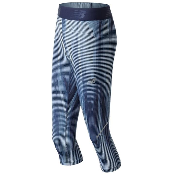Women's New Balance Accelerate Printed Performance Capri Leggings, Size: Medium, Natural