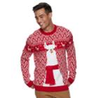 Men's Llama Ugly Christmas Sweater, Size: Large, Red Other