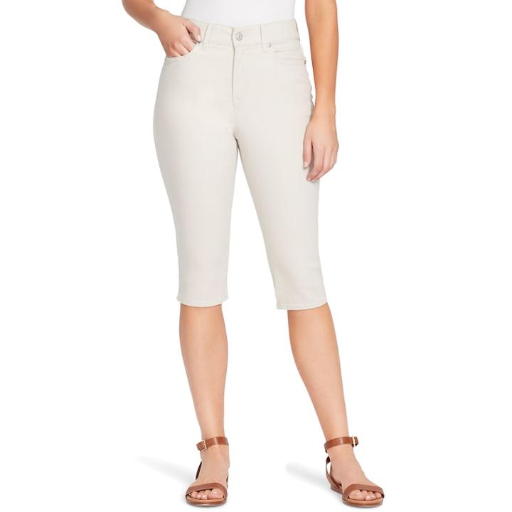 Women's Gloria Vanderbilt Comfort Waist Curvy Fit Skinny Skimmer Capris, Size: 6, Brown