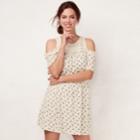 Women's Lc Lauren Conrad Ruffle Cold-shoulder Dress, Size: Medium, White
