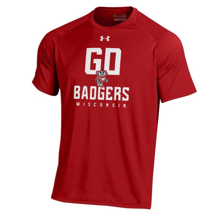 Men's Under Armour Wisconsin Badgers Nu Tech Tee, Size: Large, Multicolor