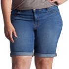 Plus Size Lee Gunnison Bermuda Jean Shorts, Women's, Size: 20 - Regular, Dark Blue