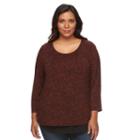 Plus Size Apt. 9&reg; Scoopneck Top & Tank Set, Women's, Size: 2xl, Orange