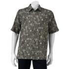 Men's Batik Bay Classic-fit Tropical Button-down Shirt, Size: Large, Black