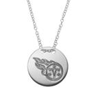 Tennessee Titans Sterling Silver Team Logo Disc Pendant Necklace, Women's, Size: 18, Grey