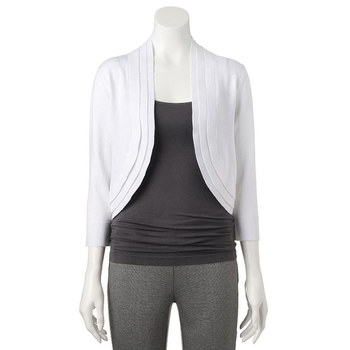 Women's Ronni Nicole Tiered Shrug, Size: Medium, White