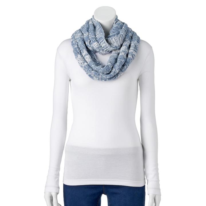 Women's Sonoma Goods For Life&trade; Cable-knit Chenille Infinity Scarf, Dark Blue