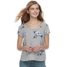 Juniors' So&reg; Cold-clavicle Tee, Teens, Size: Xl, Med Grey