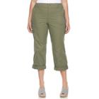 Plus Size Croft & Barrow&reg; Cuffed Twill Pants, Women's, Size: 16 W, Green