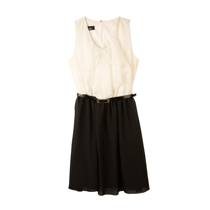 Iz Amy Byer Bow Ruffle Dress - Girls 7-16, Size: 7, Black
