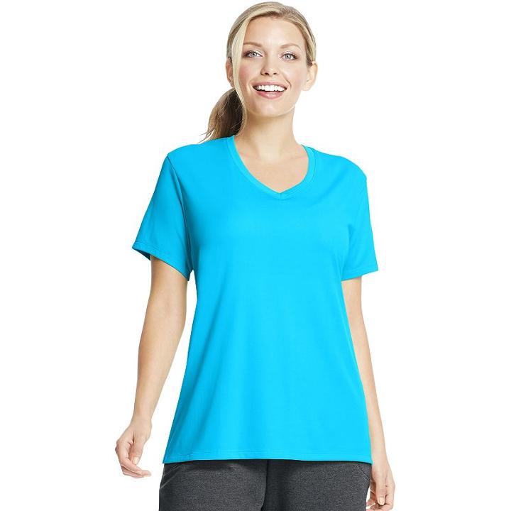 Plus Size Just My Size Cool Dri Performance V-neck Tee, Women's, Size: 2xl, Blue