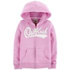 Girls 4-12 Oshkosh B'gosh&reg; Embroidered Logo Hoodie, Size: 4-5, Purple