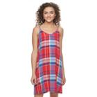 Juniors' So&reg; Print Swing Dress, Girl's, Size: Large, Med Red