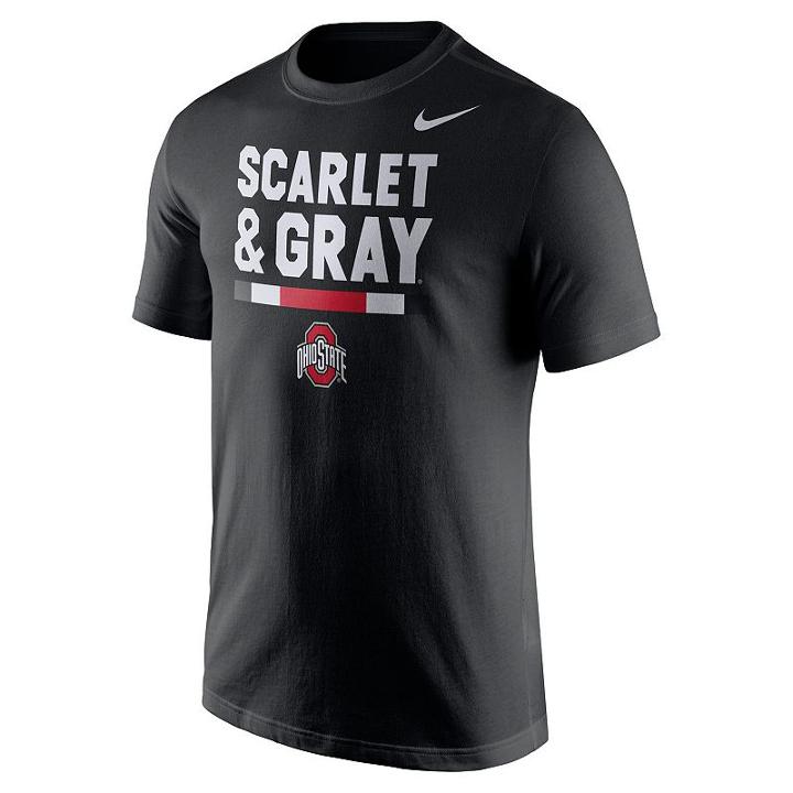 Men's Nike Ohio State Buckeyes Local Verbiage Tee, Size: Small, Black