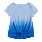 Girls 7-16 So&reg; Knot Front Tee, Size: 16, Med Blue