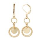 Lc Lauren Conrad Textured Orbital Circle Link Linear Earrings, Women's, Gold