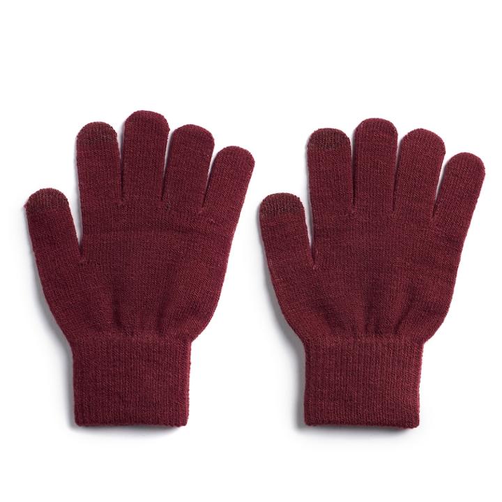 Women's So&reg; Solid Tech Knit Gloves, Dark Red