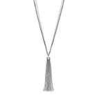 Apt. 9&reg; Two Tone Long Tassel Pendant Necklace, Women's, Black