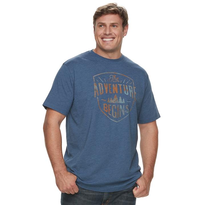 Big & Tall Sonoma Goods For Life&trade; The Adventure Begins Graphic Tee, Men's, Size: Xxl Tall, Med Blue