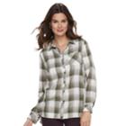 Women's Sonoma Goods For Life&trade; Supersoft Essential Shirt, Size: Xxl, Dark Green