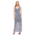 Women's Ronni Nicole Shadow Stripe Peacock Maxi Dress, Size: 8, Blue Other