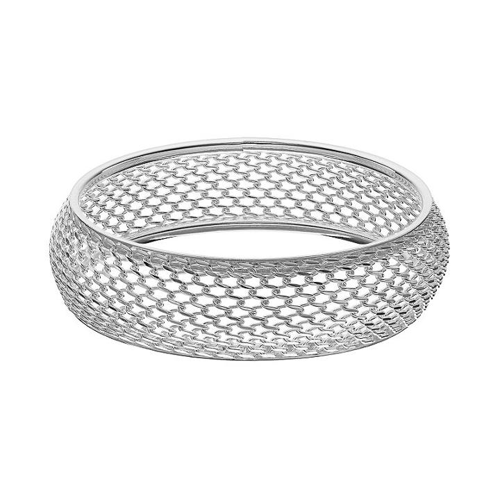 Mesh Bangle Bracelet, Women's, Grey